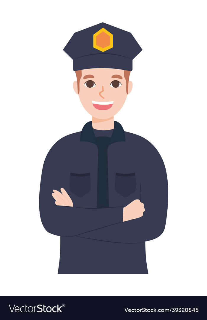 Police man icon Royalty Free Vector Image - VectorStock