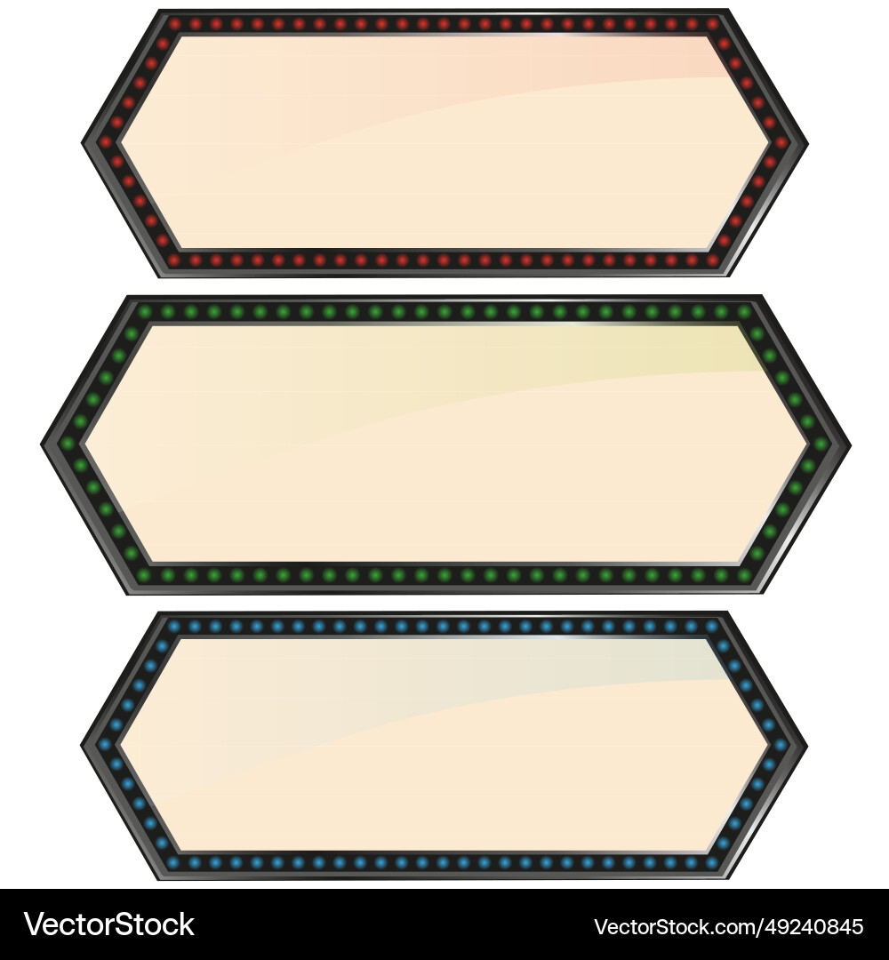 Retro lightboxes template Royalty Free Vector Image