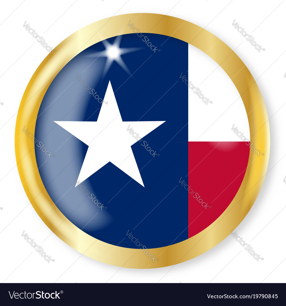 Texas flag button Royalty Free Vector Image - VectorStock