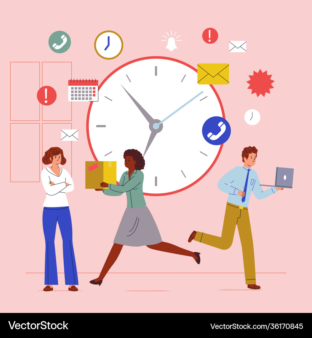 Time management concept Royalty Free Vector Image