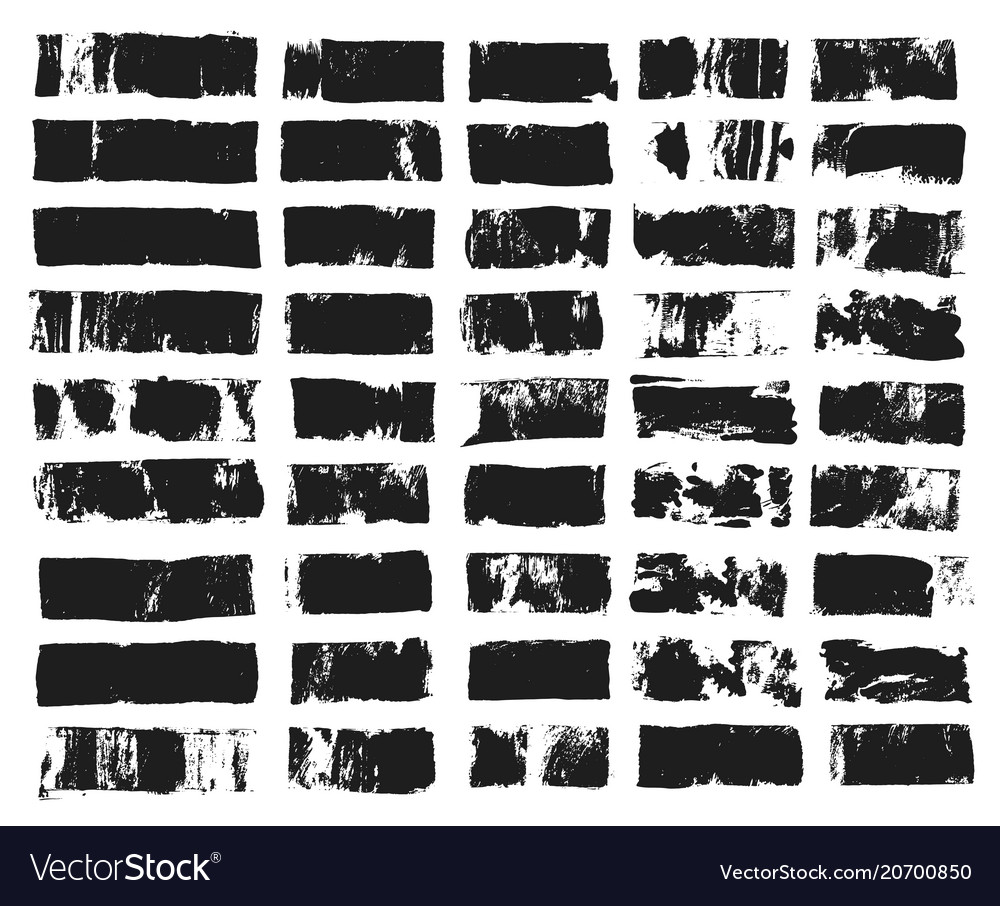 Big set of rectangular text box grunge paint Vector Image