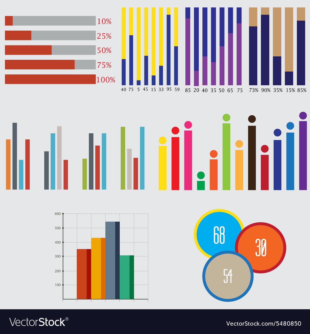 Business diagrams and graphics Royalty Free Vector Image