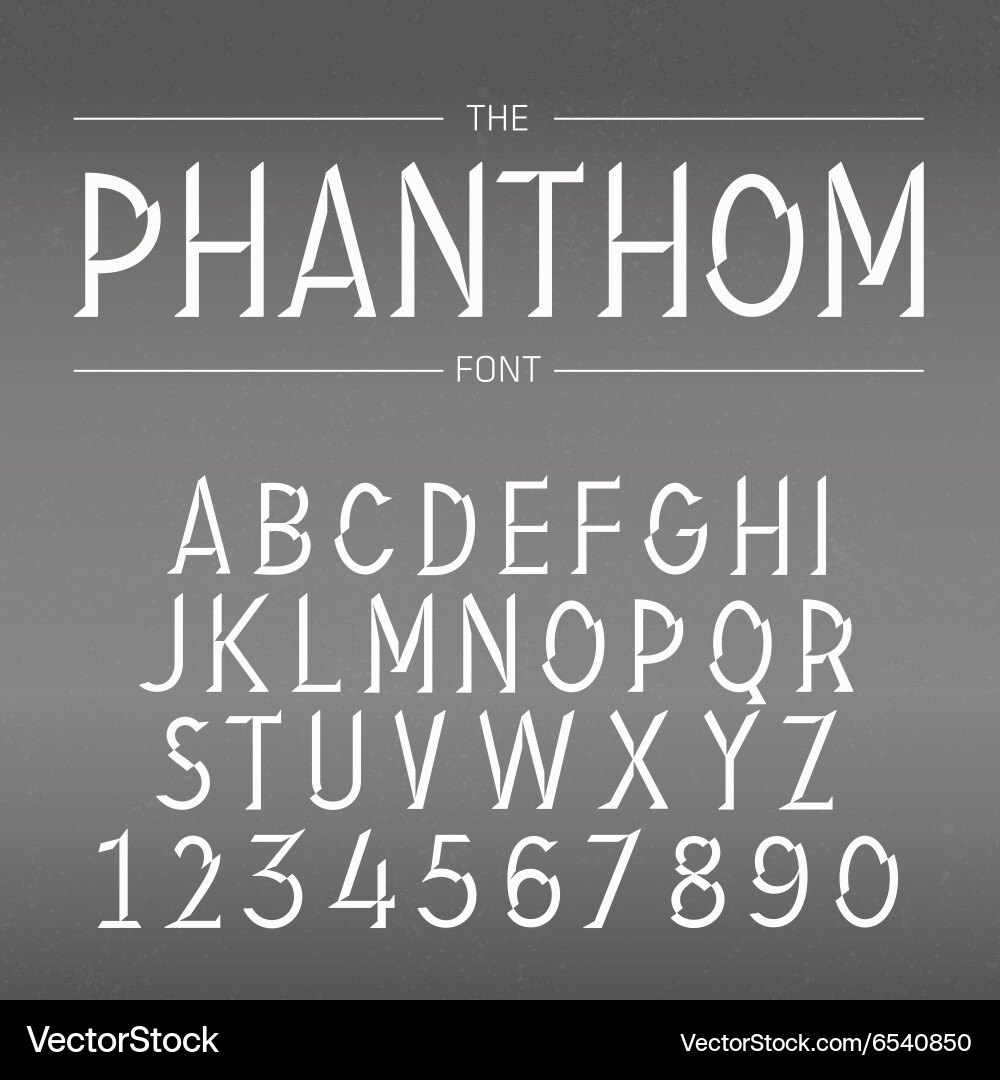 Font with Shadow Royalty Free Vector Image - VectorStock
