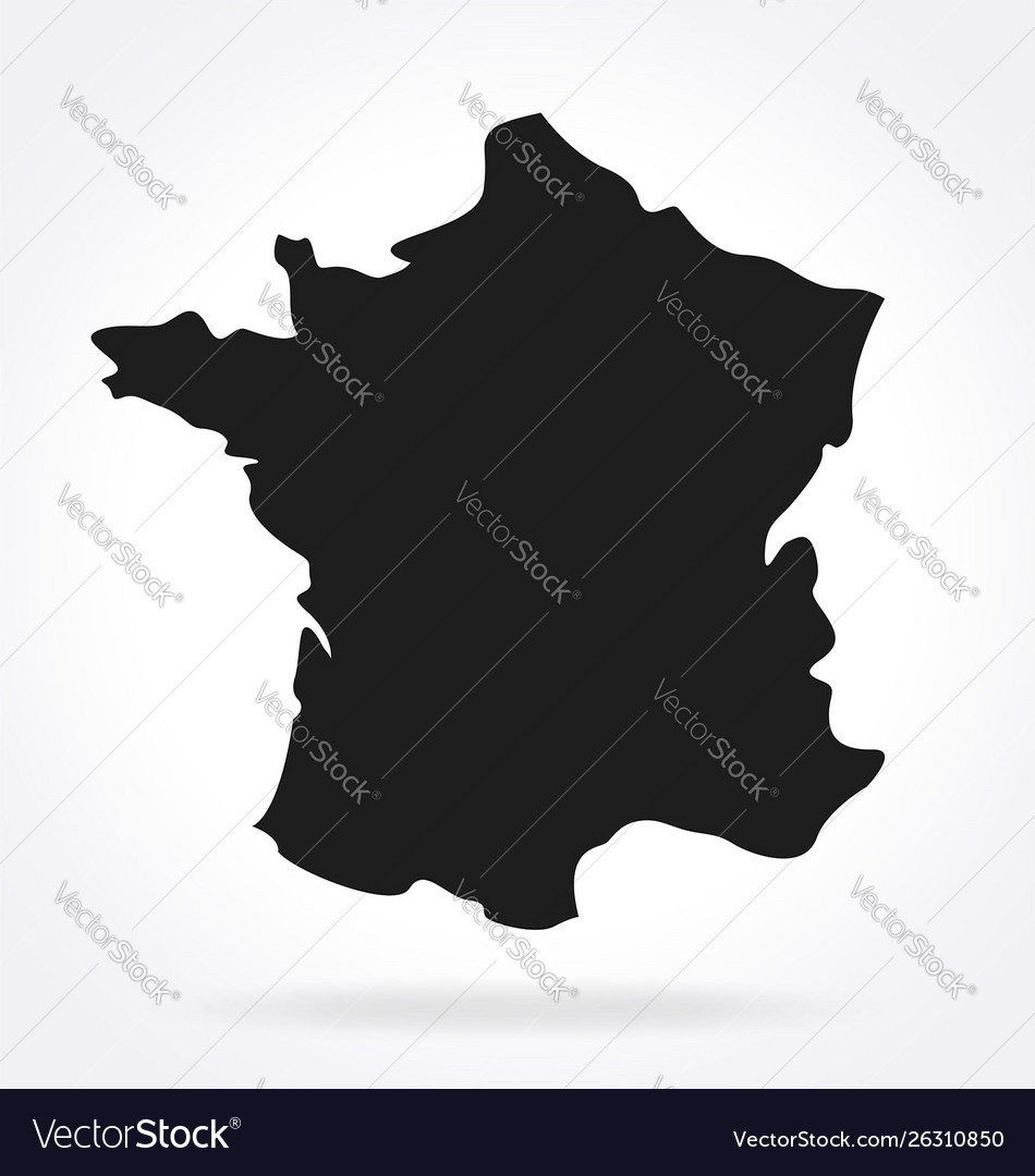 France map simplified silhouette Royalty Free Vector Image