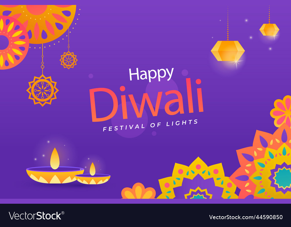 Gradient background diwali festival Royalty Free Vector