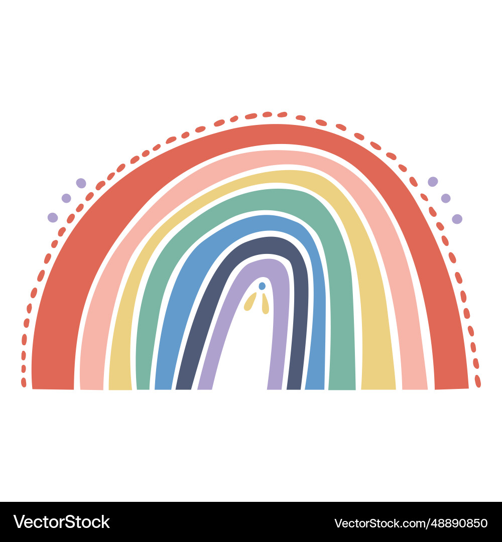 Imperfect rainbow flat Royalty Free Vector Image