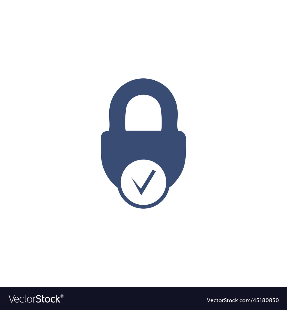 Padlock icon template design Royalty Free Vector Image