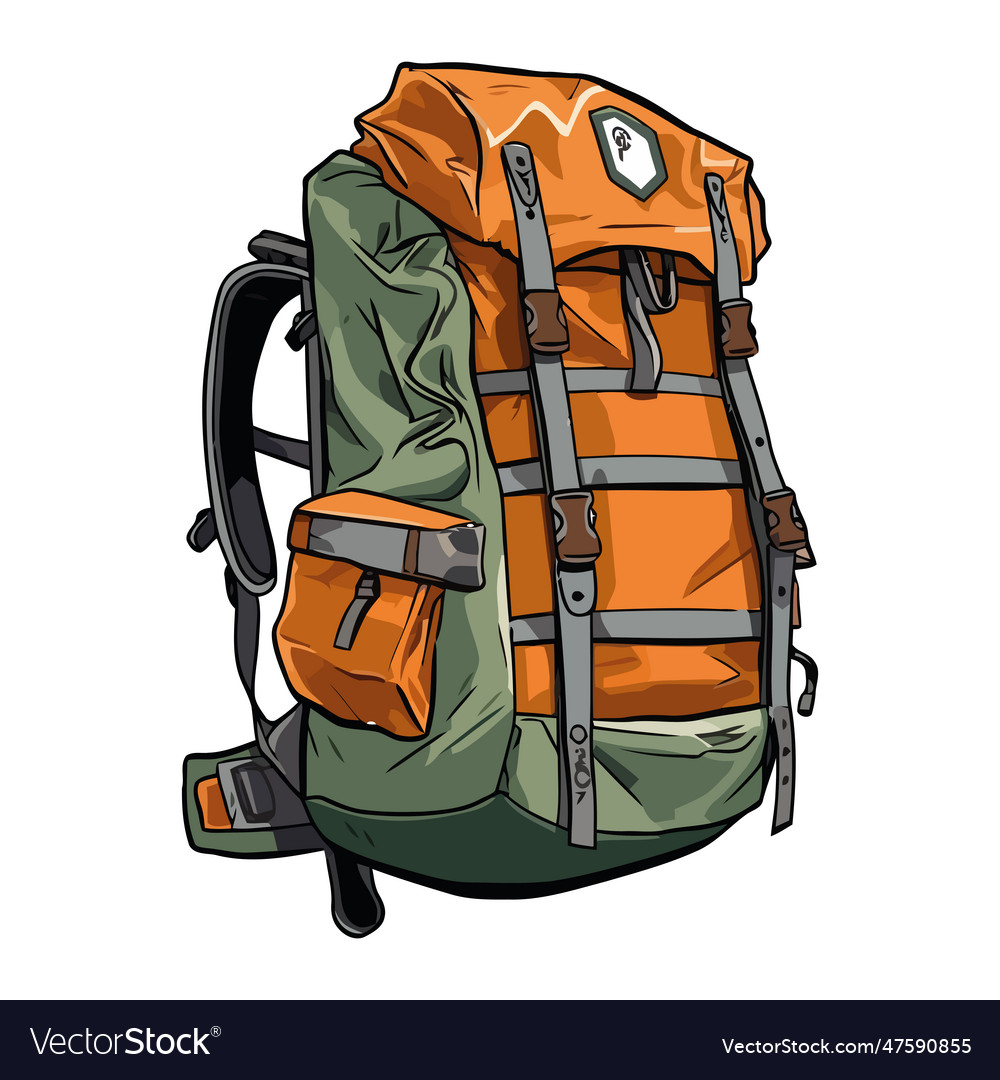 Colored backpack Royalty Free Vector Image - VectorStock