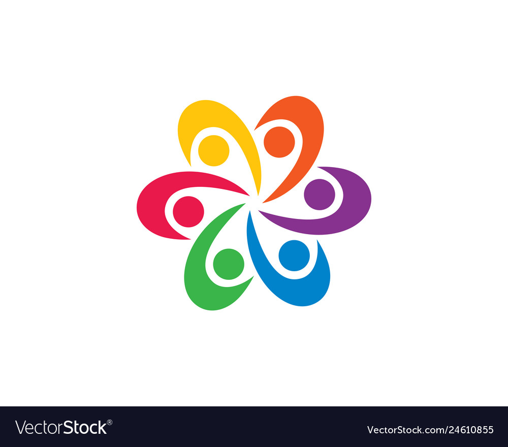 Community care symbol design Royalty Free Vector Image