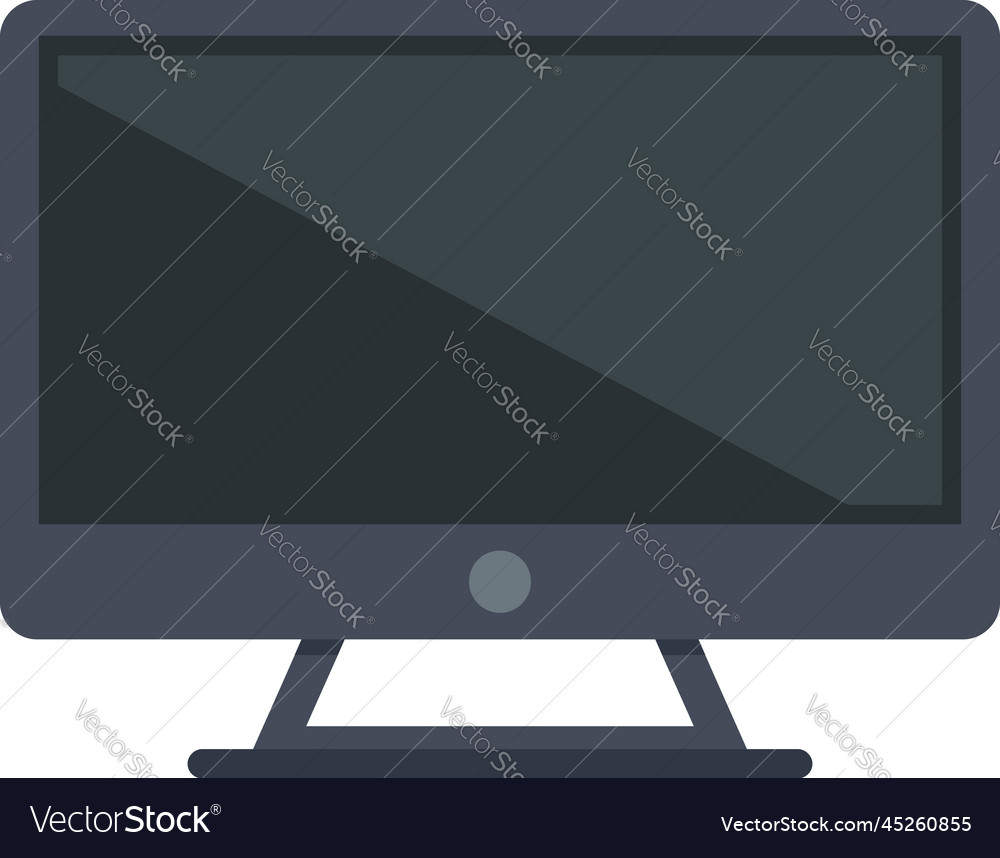 Internet Monitor Icon Flat Computer Screen Vector Image