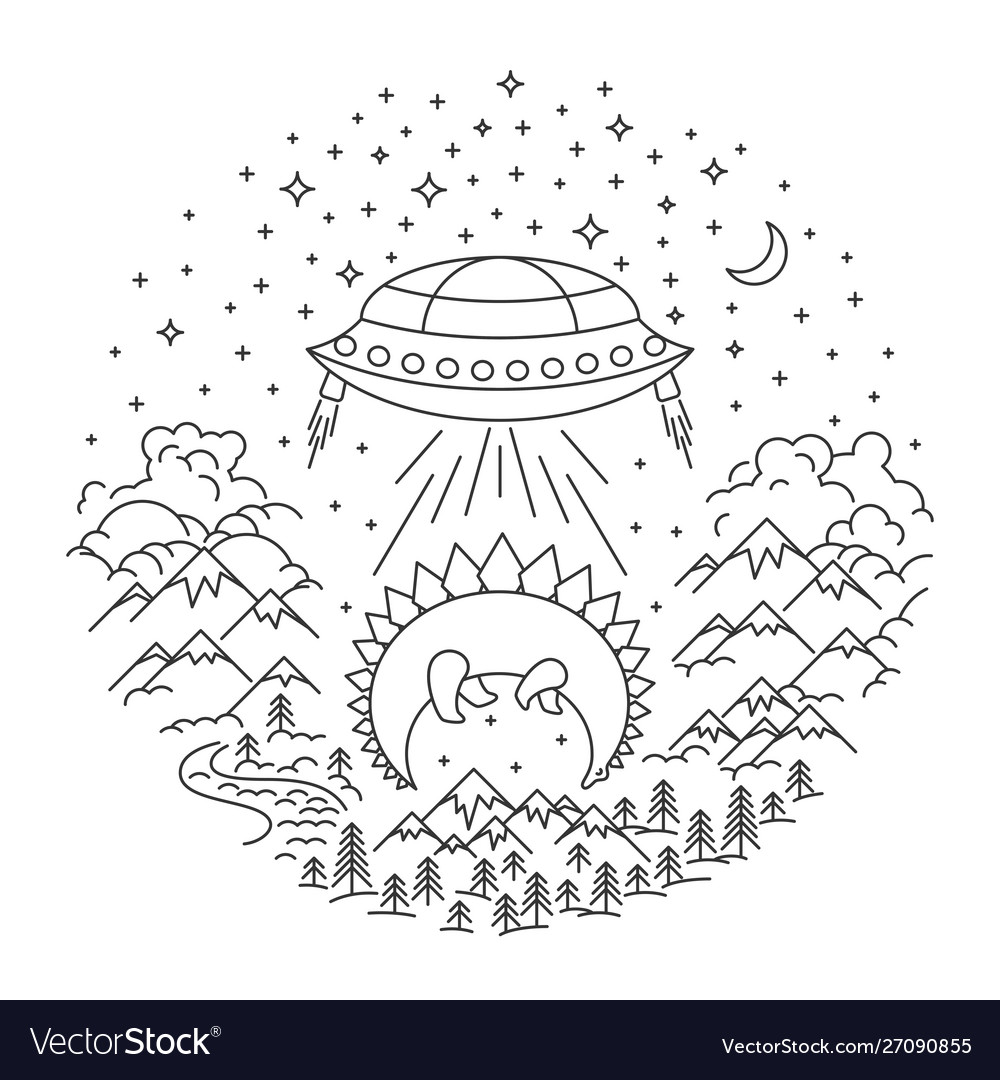 Ufo stealing banner Royalty Free Vector Image - VectorStock