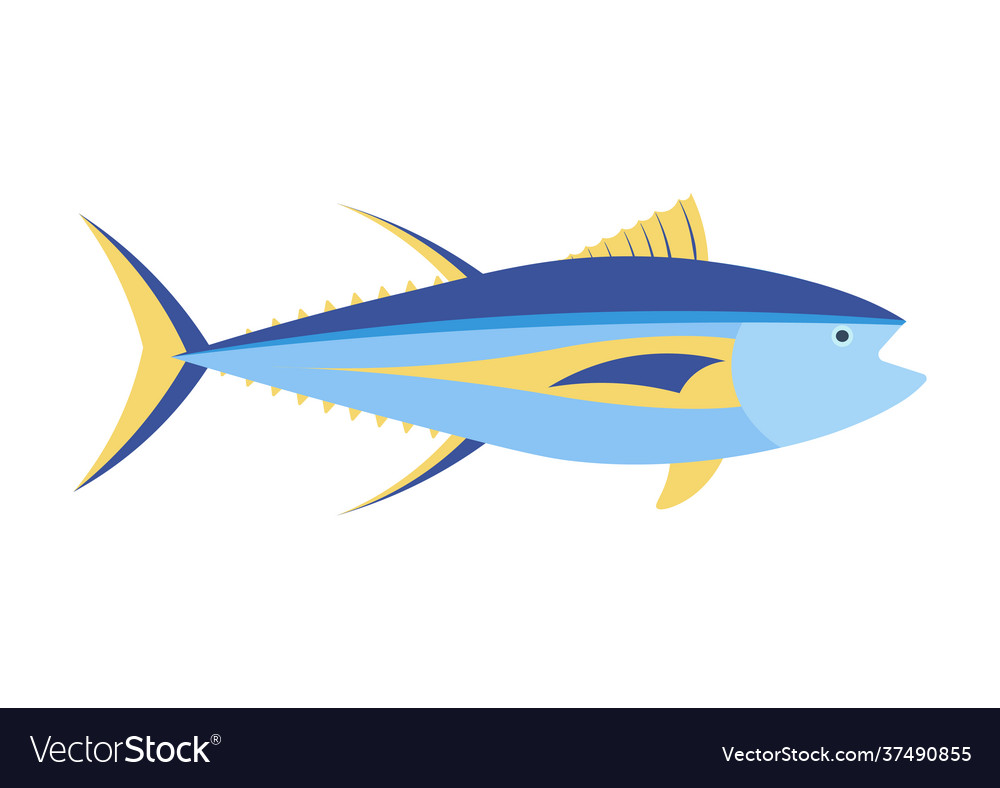 Yellowfin tuna cartoon Royalty Free Vector Image Yellowfin tuna cartoon Royalty Free Vector Image