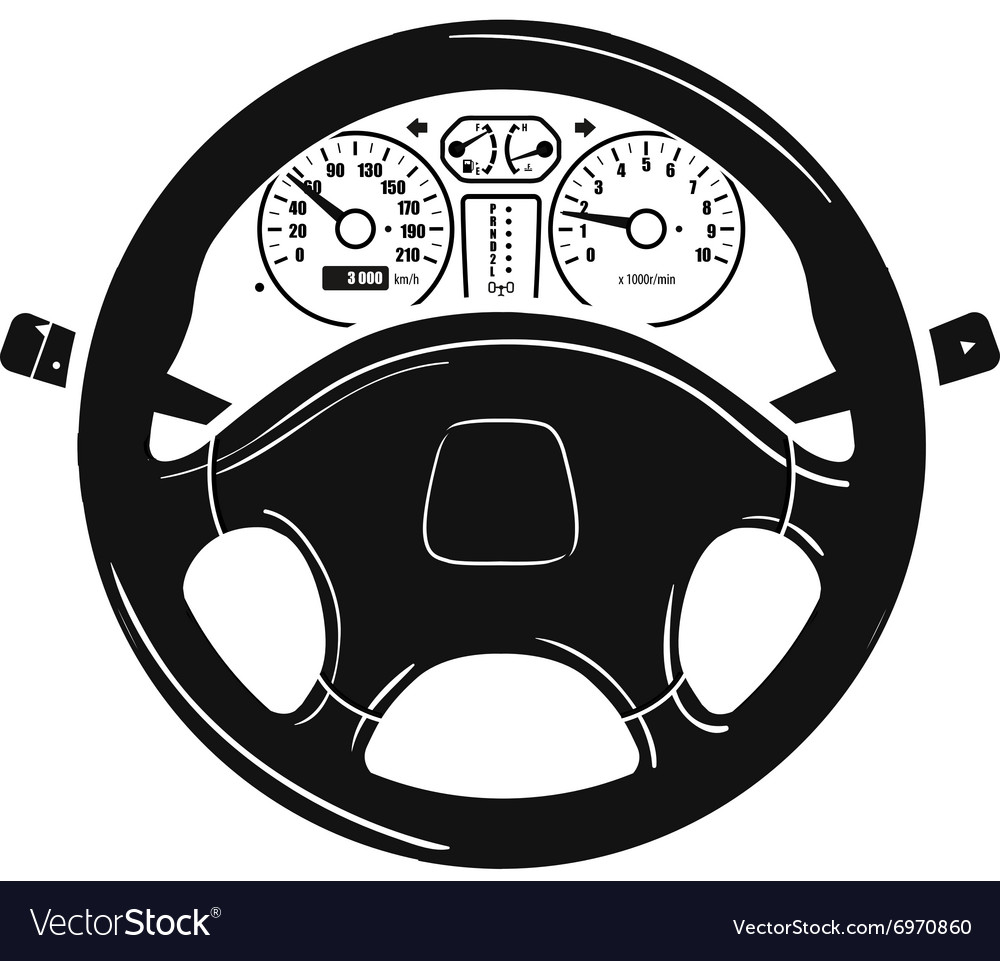 Car Steering Wheel Logo Design Template Royalty Free Vector