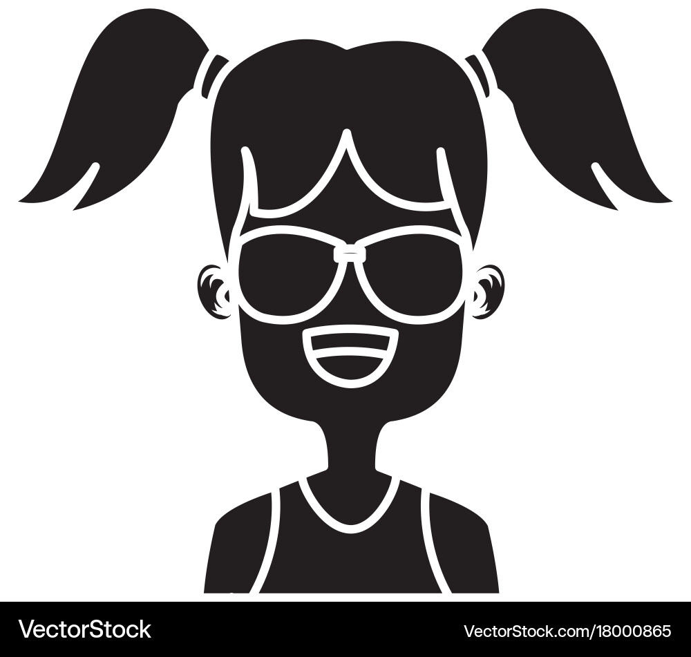 Girl with sunglasses Royalty Free Vector Image