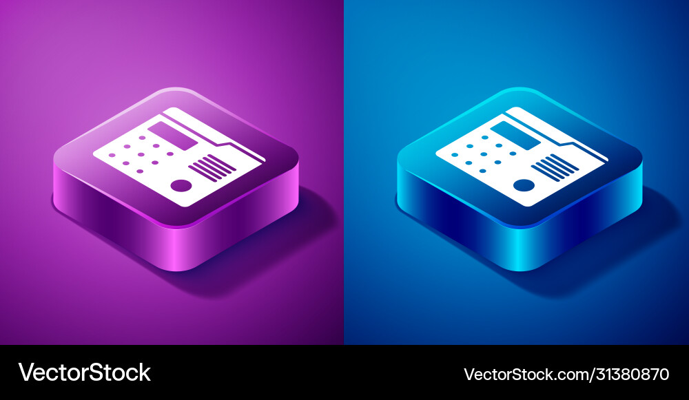 Isometric house intercom system icon isolated Vector Image