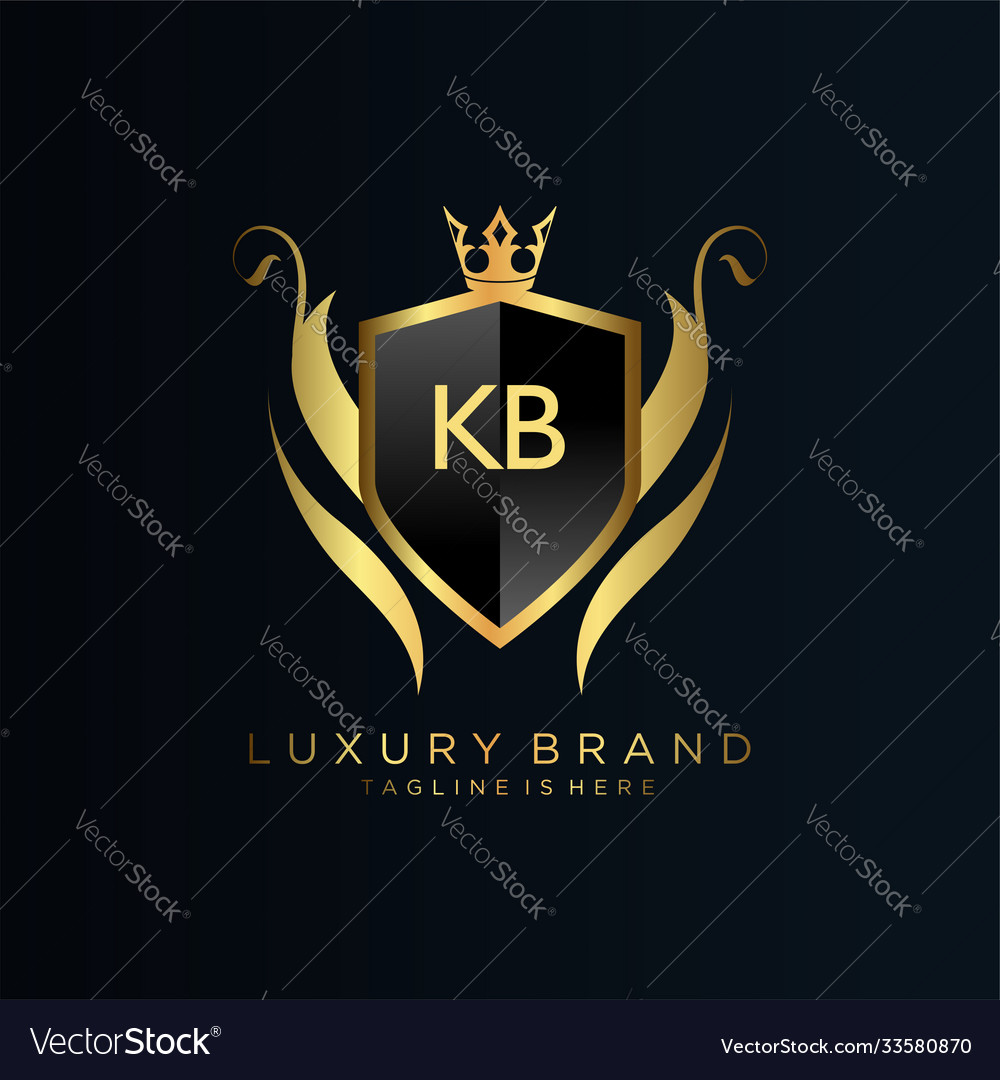 Kb letter initial with royal templateelegant Vector Image