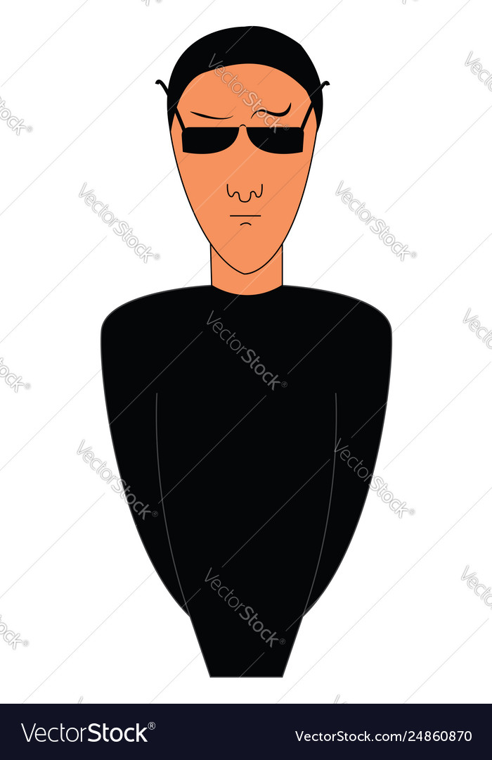 Security guard dressed in black