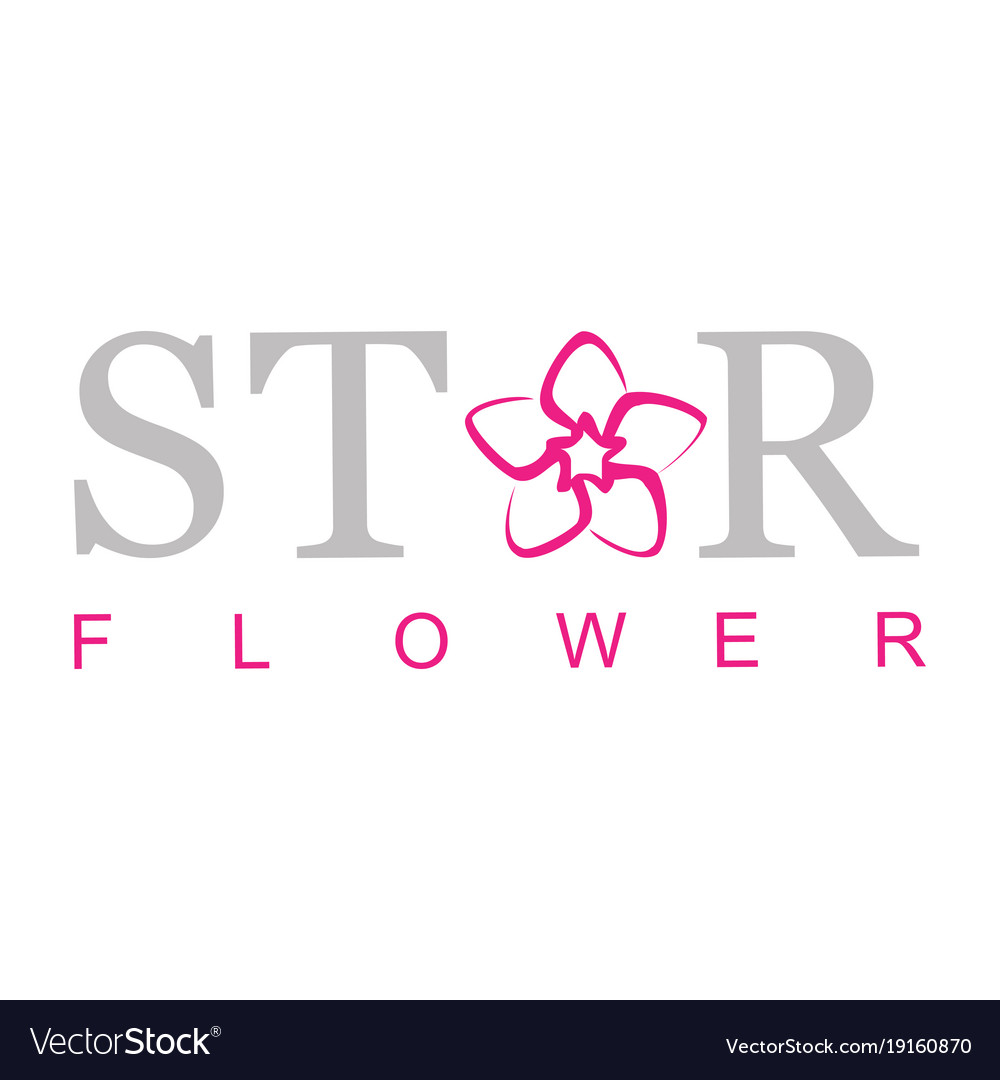 Star flower logo Royalty Free Vector Image - VectorStock