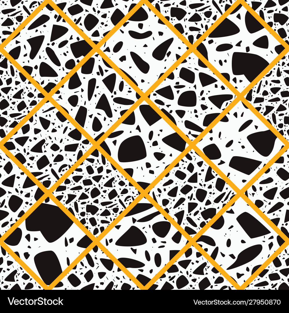 Terrazzo seamless pattern design Royalty Free Vector Image