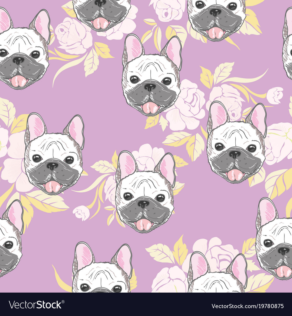 Character design pattern background of head Vector Image