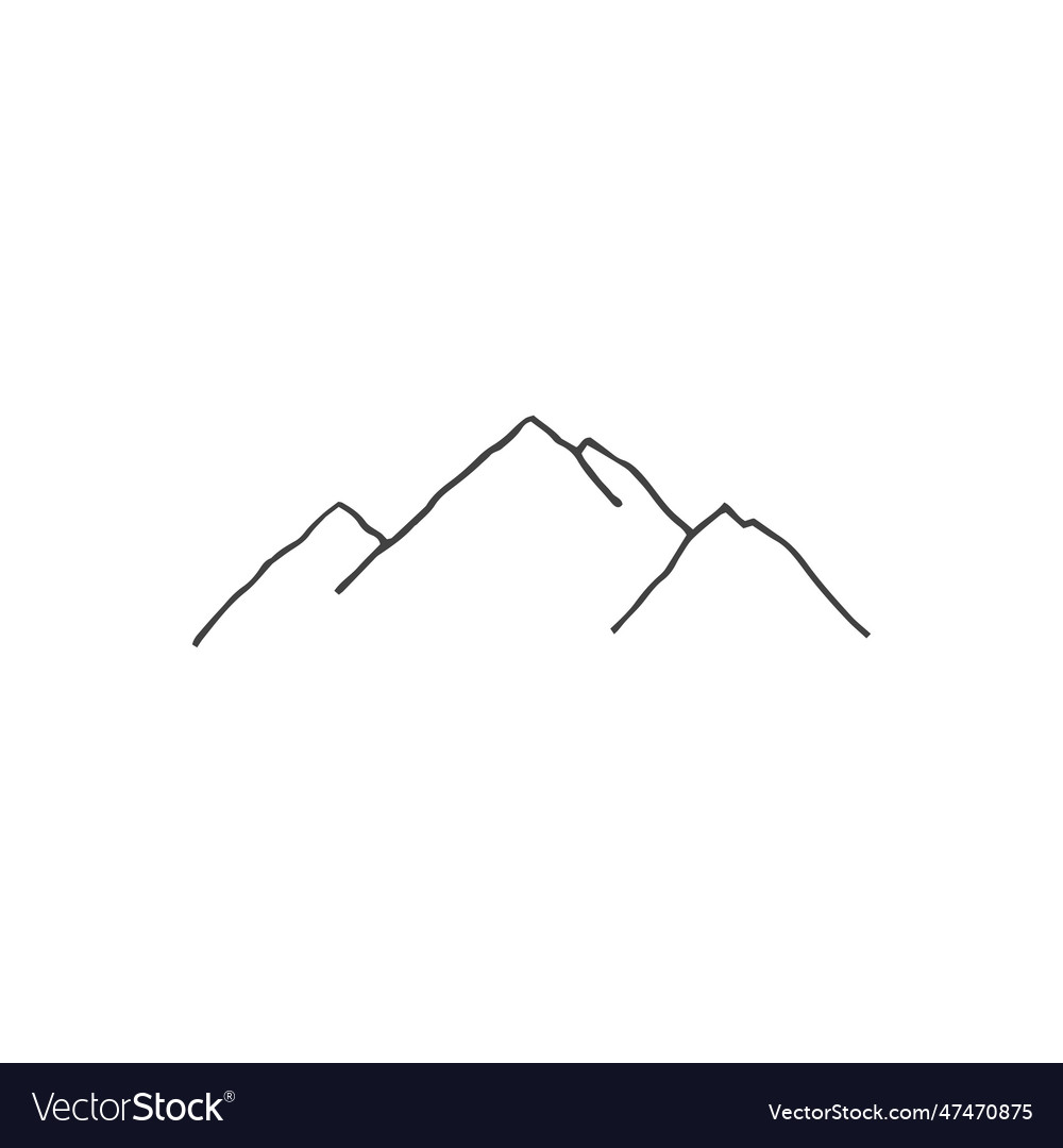 Mountain minimal Royalty Free Vector Image - VectorStock