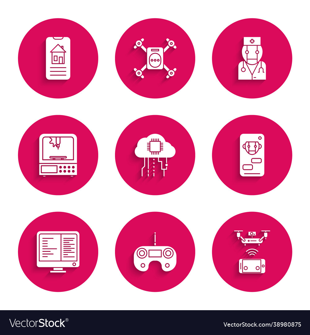 Set things remote control aerial Vector Image