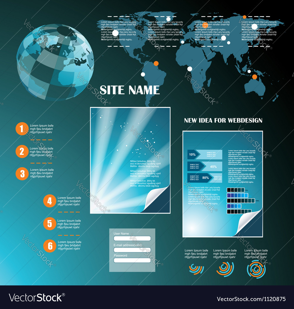 Website Template Royalty Free Vector Image VectorStock