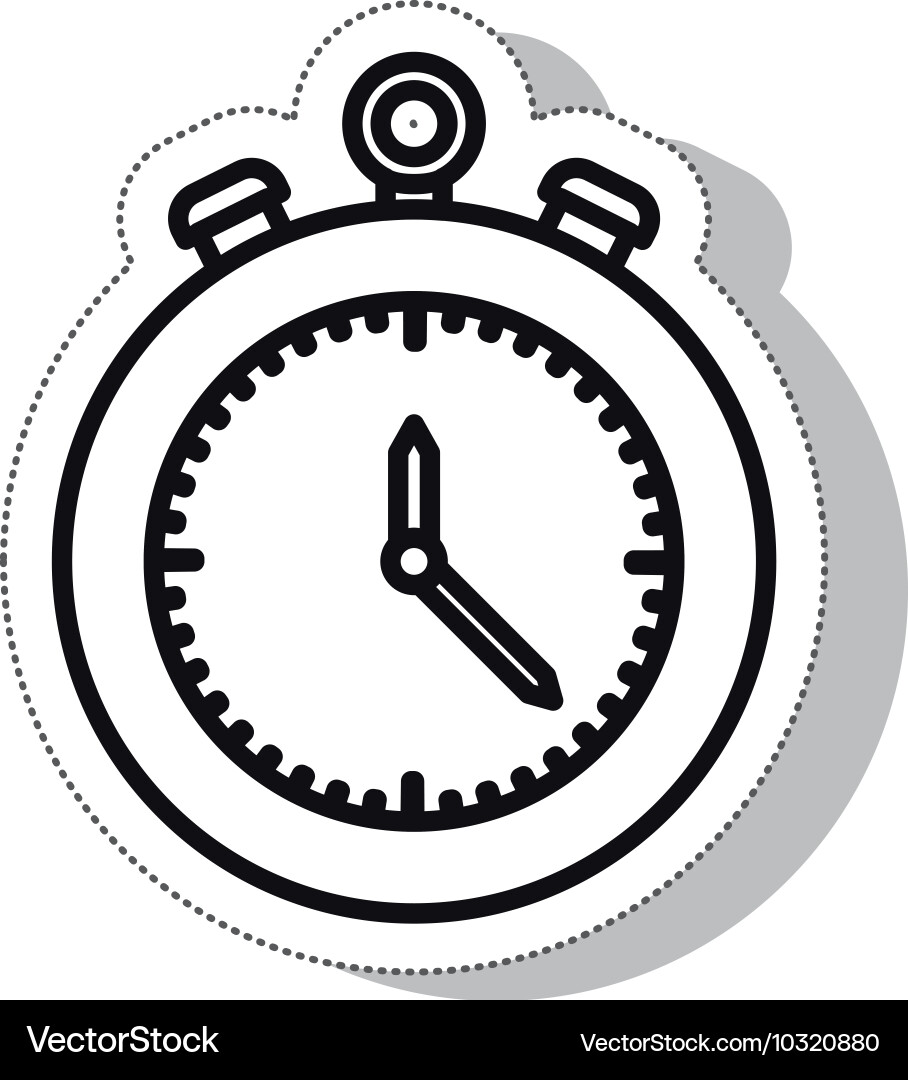 Chronometer timer isolated icon Royalty Free Vector Image