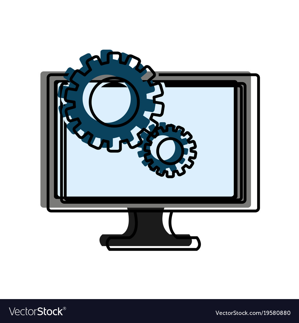 Isolated computer design Royalty Free Vector Image