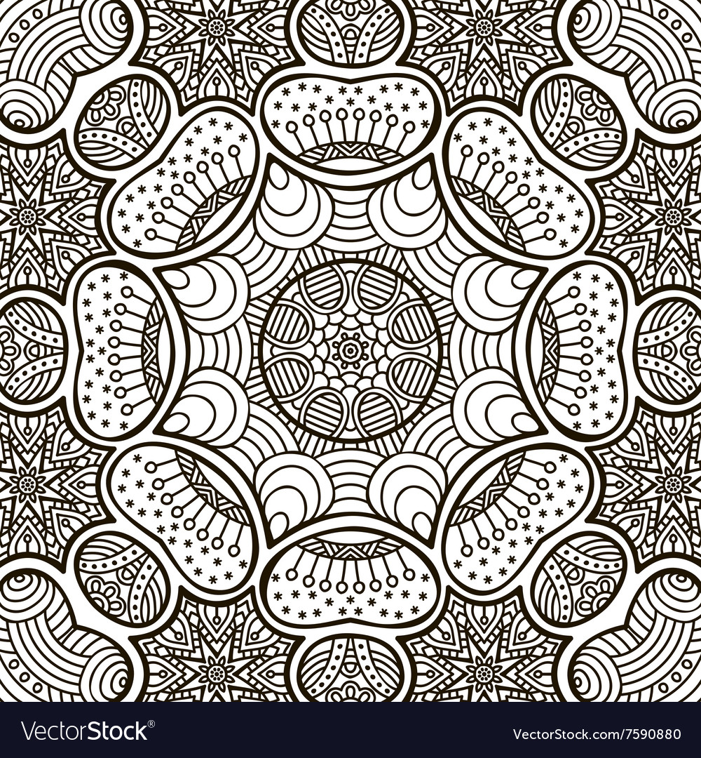 Mandala coloring page Royalty Free Vector Image