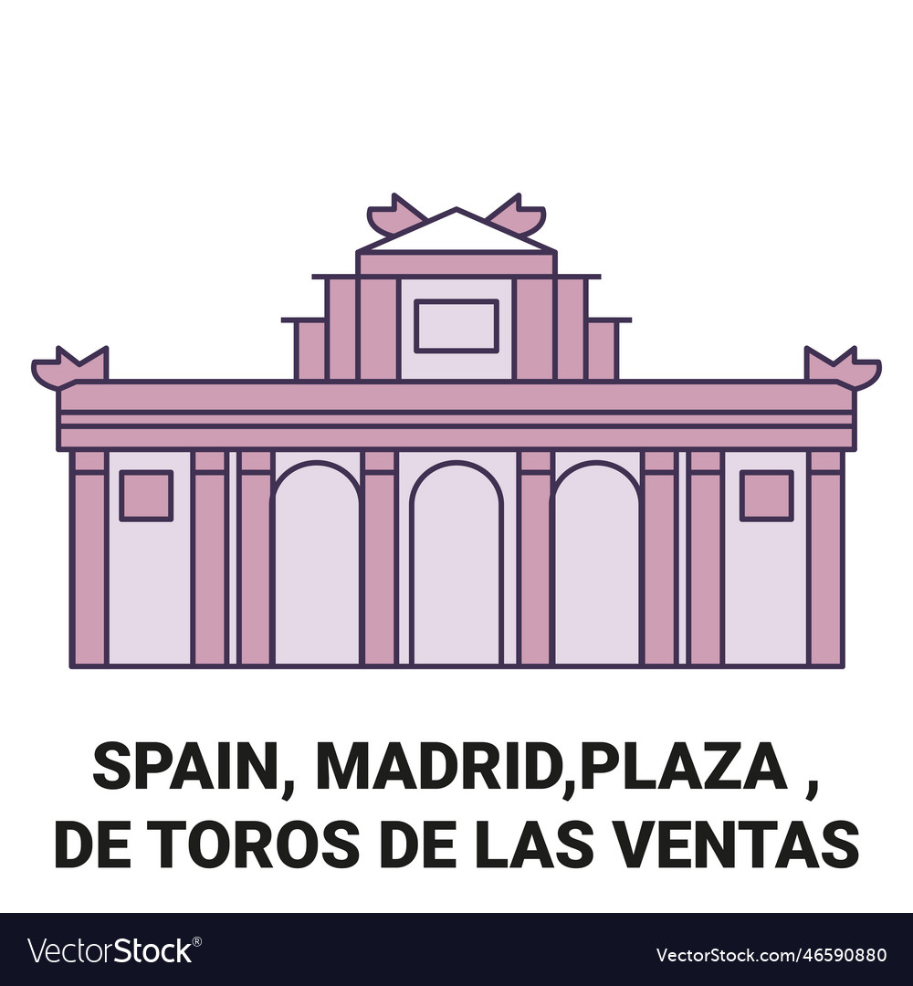 Spain madrid plaza de toros de las ventas travel Vector Image