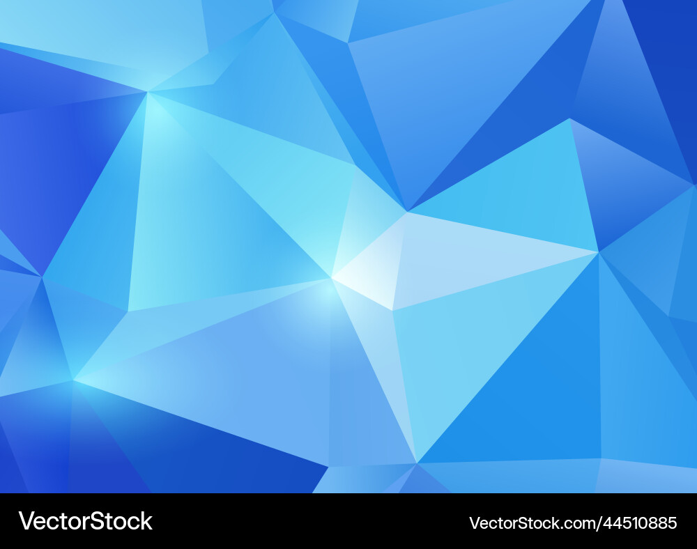 Abstract blue low poly design background Vector Image