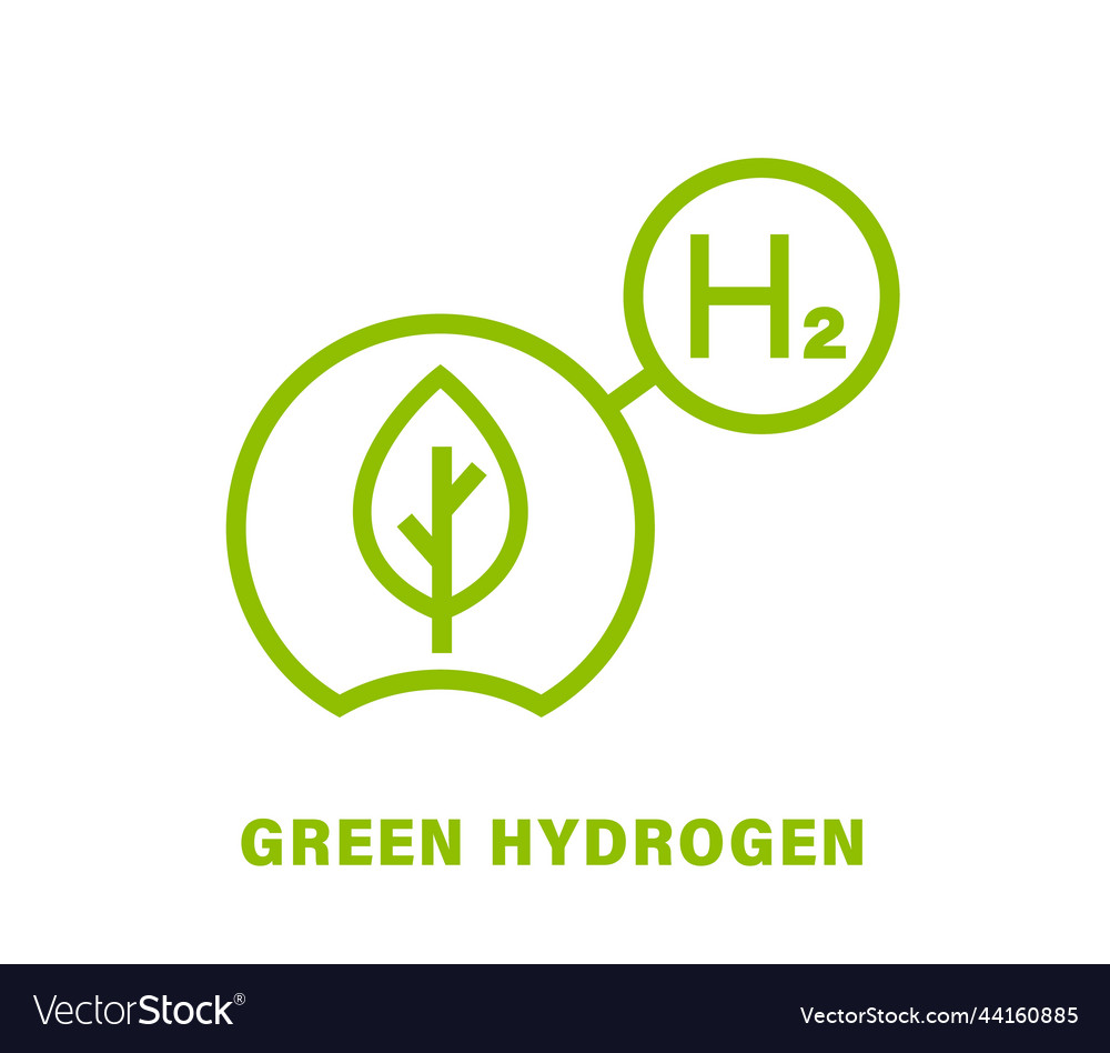Green hydrogen production renewable energy source Vector Image