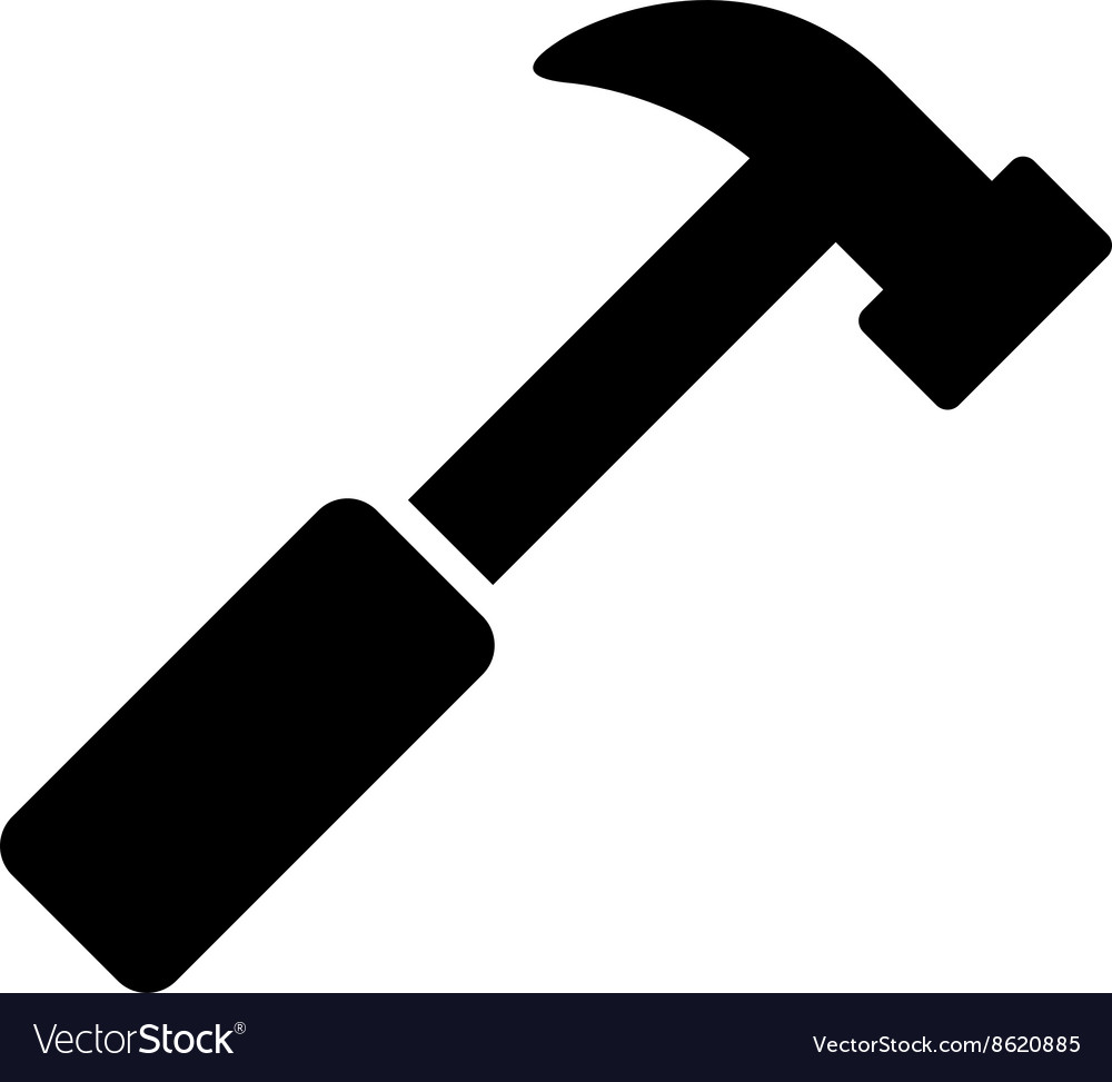 Hammer flat icon Royalty Free Vector Image - VectorStock