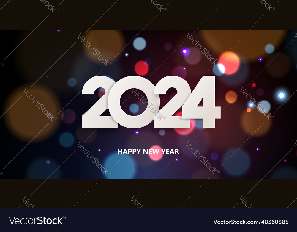 Happy new year 2024 Royalty Free Vector Image - VectorStock