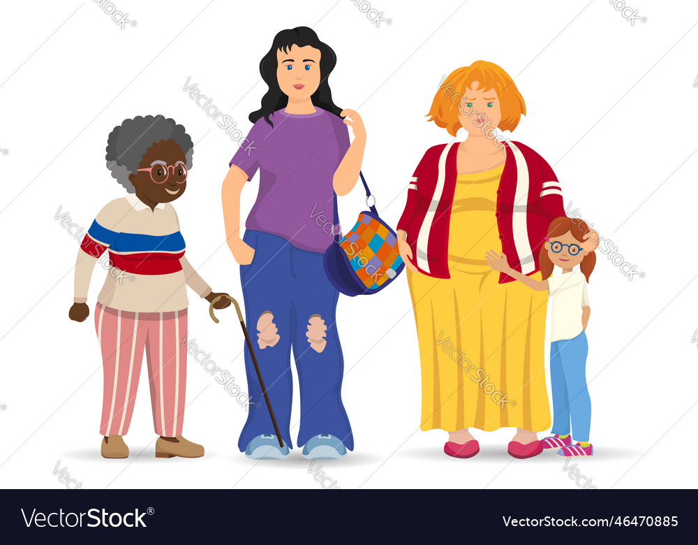 Reconstructed family Royalty Free Vector Image