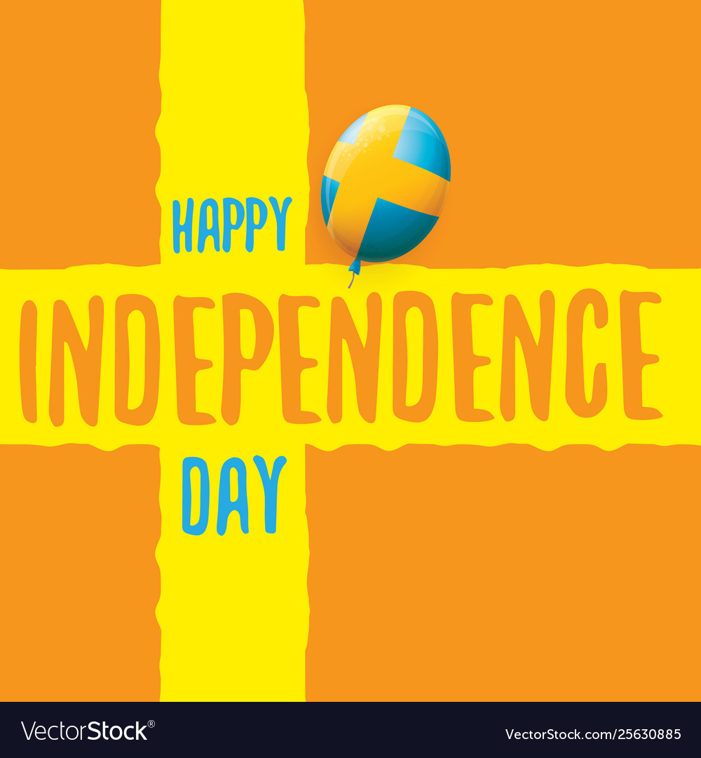 Sweden Indepedence Day Celebration Banner Or Vector Image