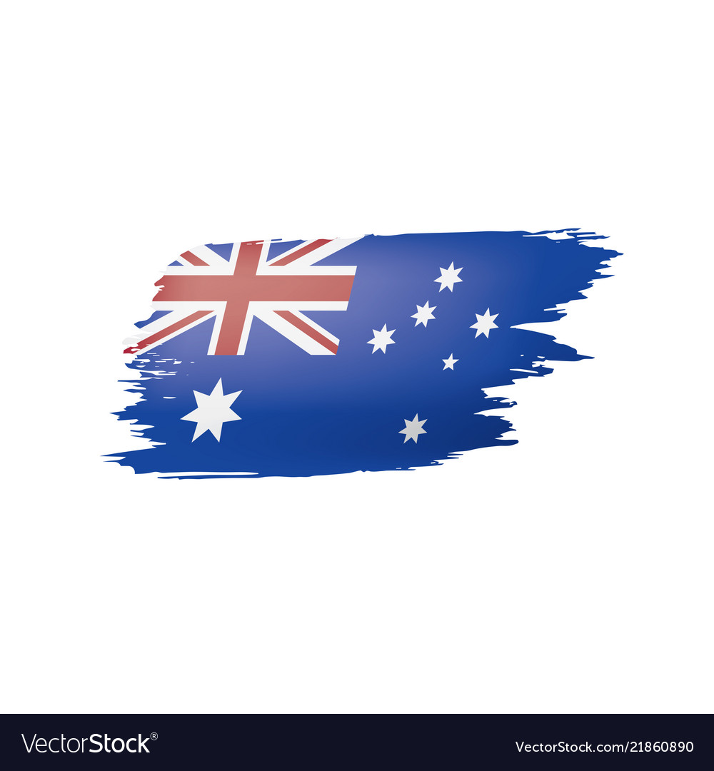 Australia flag on a white Royalty Free Vector Image