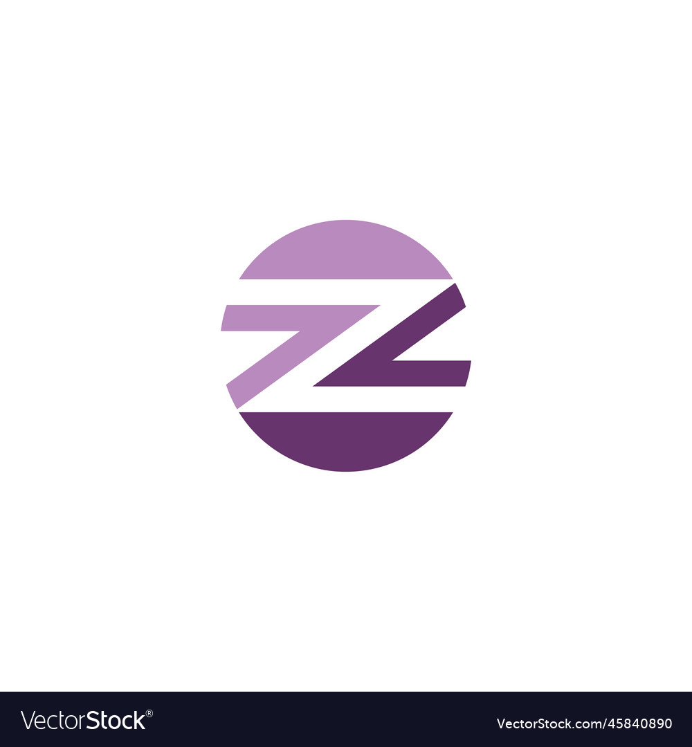 Purple z logo letter icon Royalty Free Vector Image