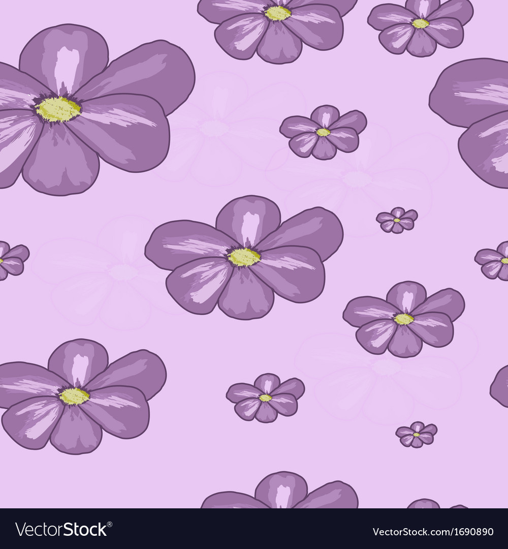 Seamless pattern of flowers Royalty Free Vector Image