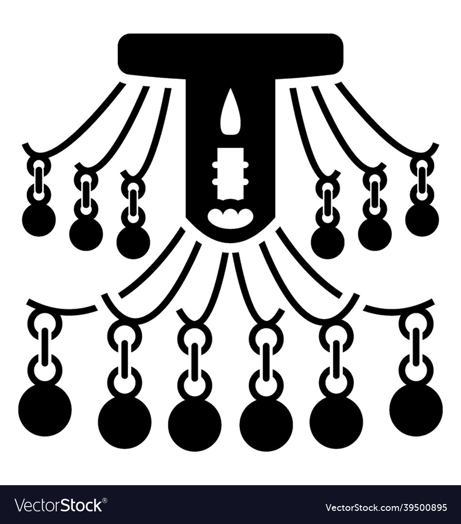 Crystal chandelier Royalty Free Vector Image - VectorStock