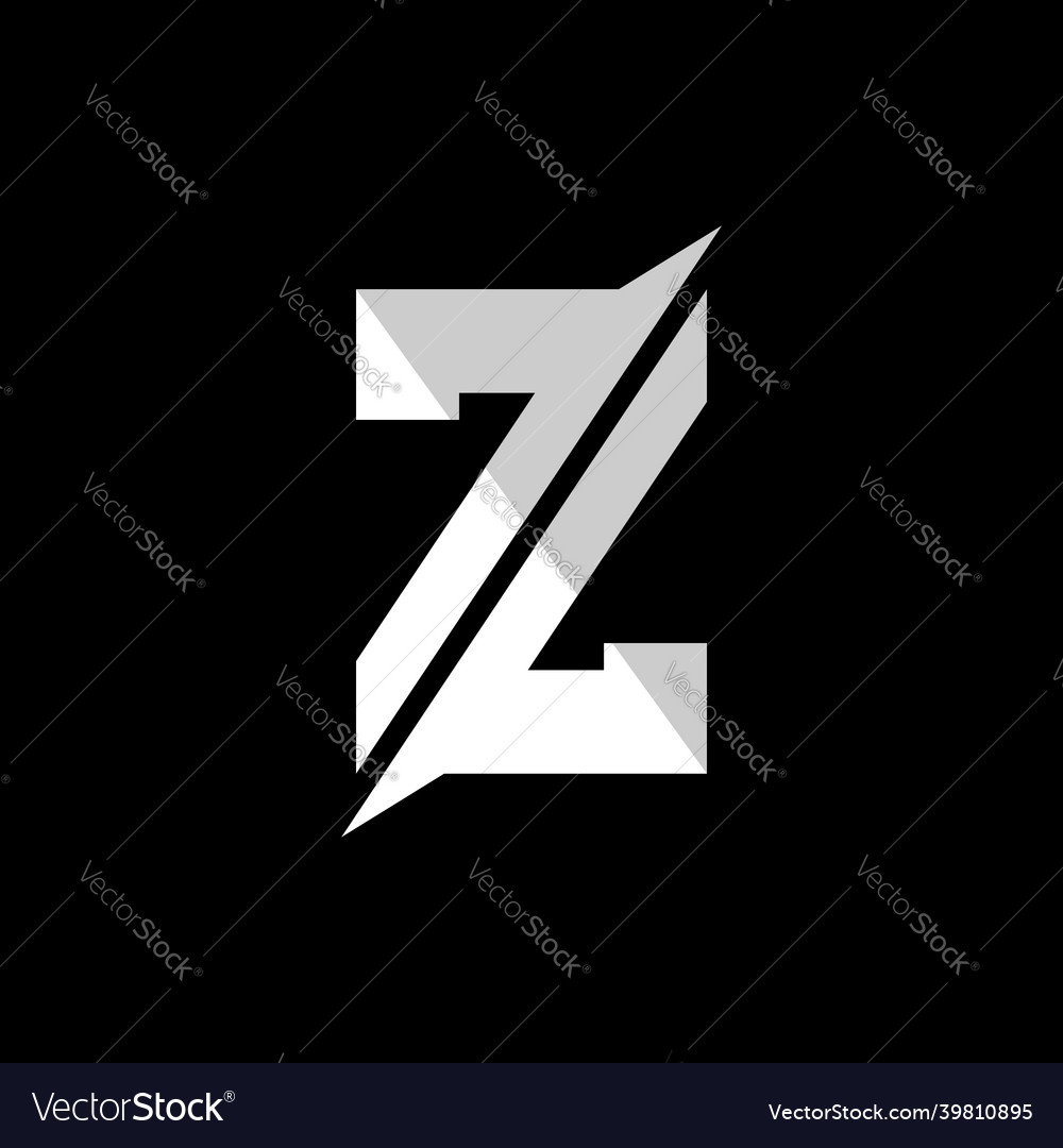 Initial letter z or number 7 logo template Vector Image