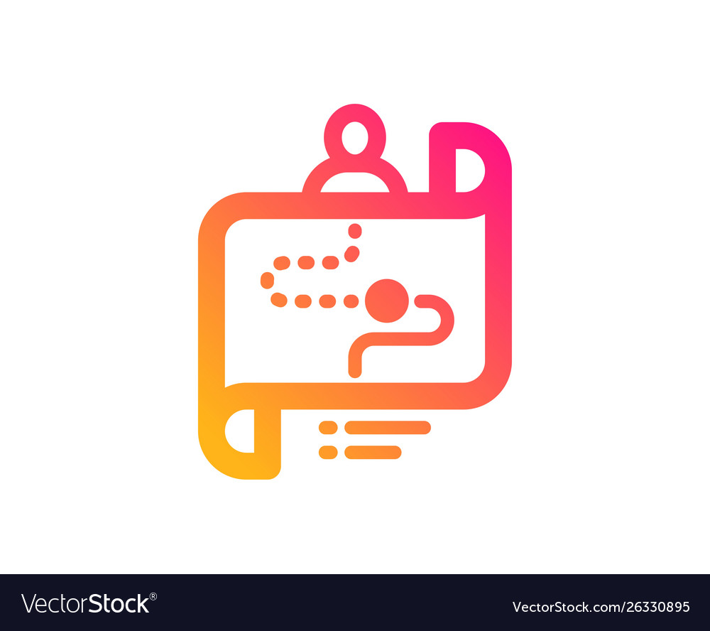 Journey path map icon project process sign Vector Image