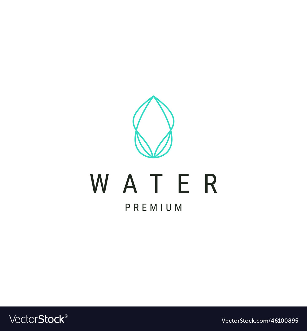 Nature water drop logo Royalty Free Vector Image