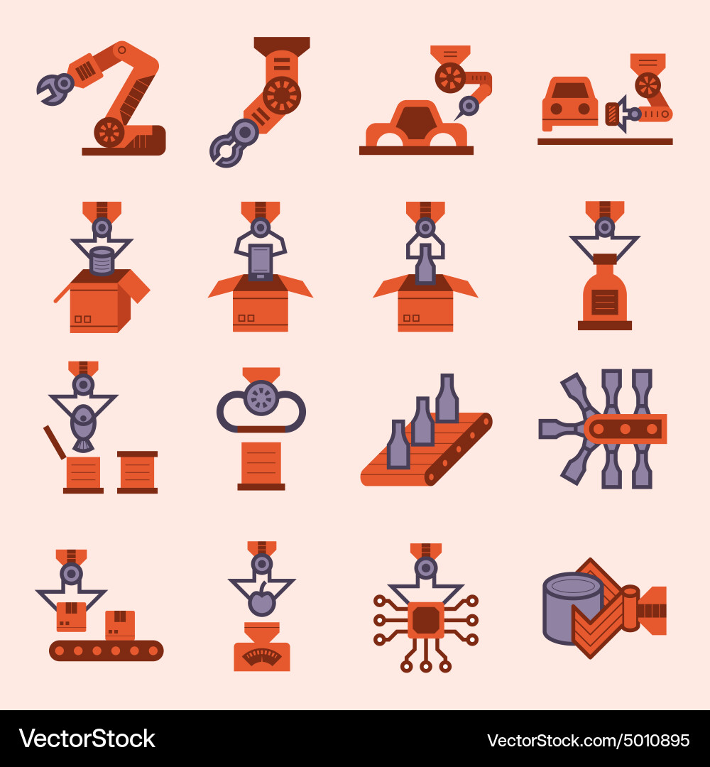 Robot icons Royalty Free Vector Image - VectorStock