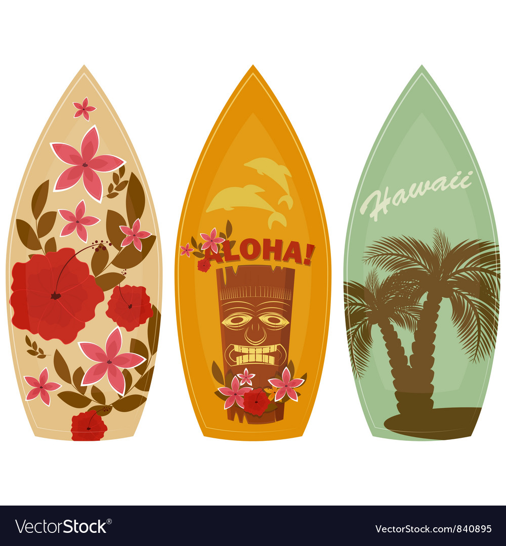 Surfboards Royalty Free Vector Image Vectorstock 0407