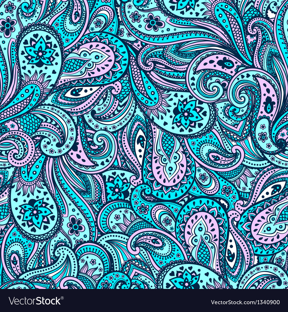 Beautiful paisley seamless Royalty Free Vector Image