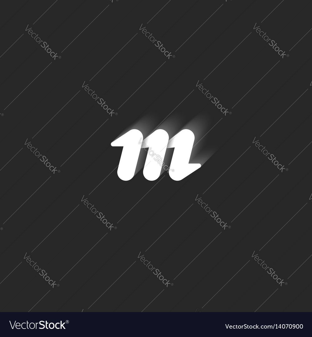 Lowercase bold letter m logo graphic design Vector Image