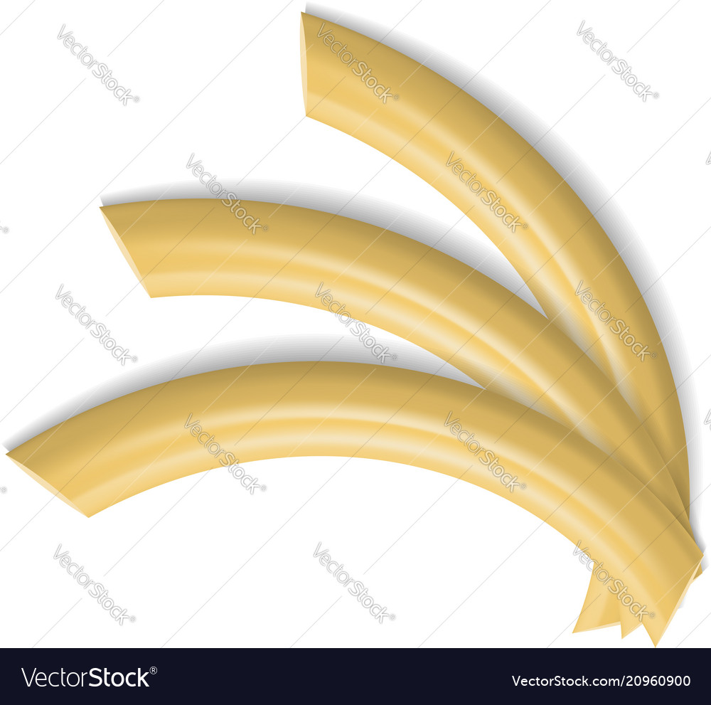 Download Sedanini Rigati Pasta Mockup Realistic Style Vector Image