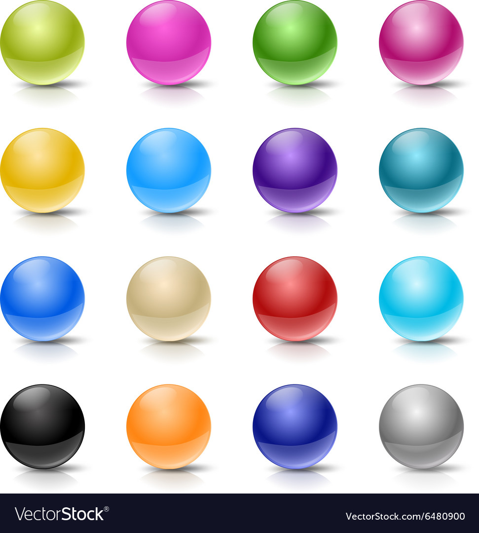 Set of colorful balls Royalty Free Vector Image